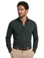 Xacus tailored fit overhemd donkergroen