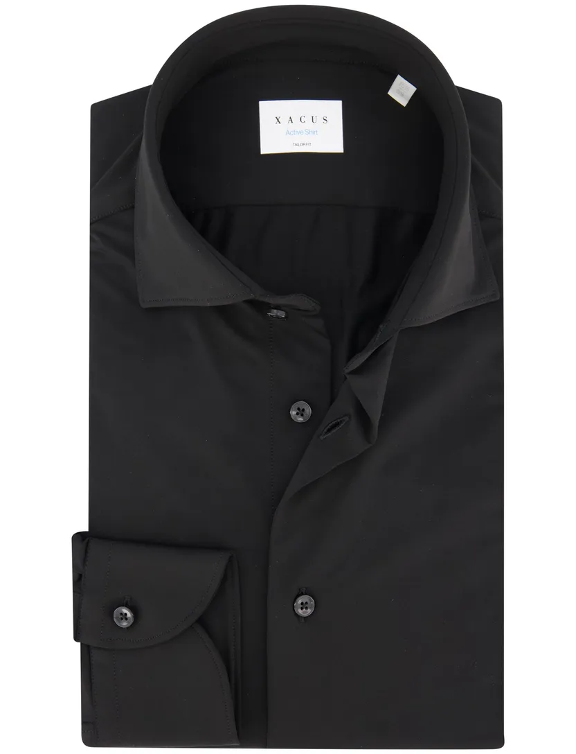 business overhemd Xsacus zwart Active shirt tailored fit