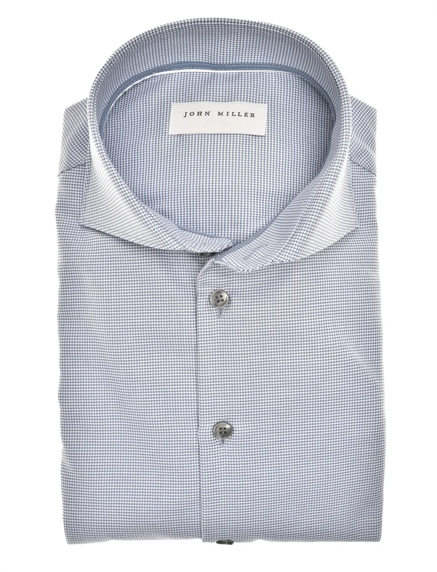 John Miller Tailored Fit business overhemd blauw