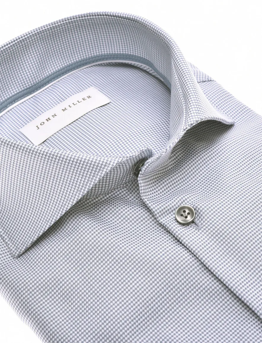 John Miller Tailored Fit business overhemd blauw