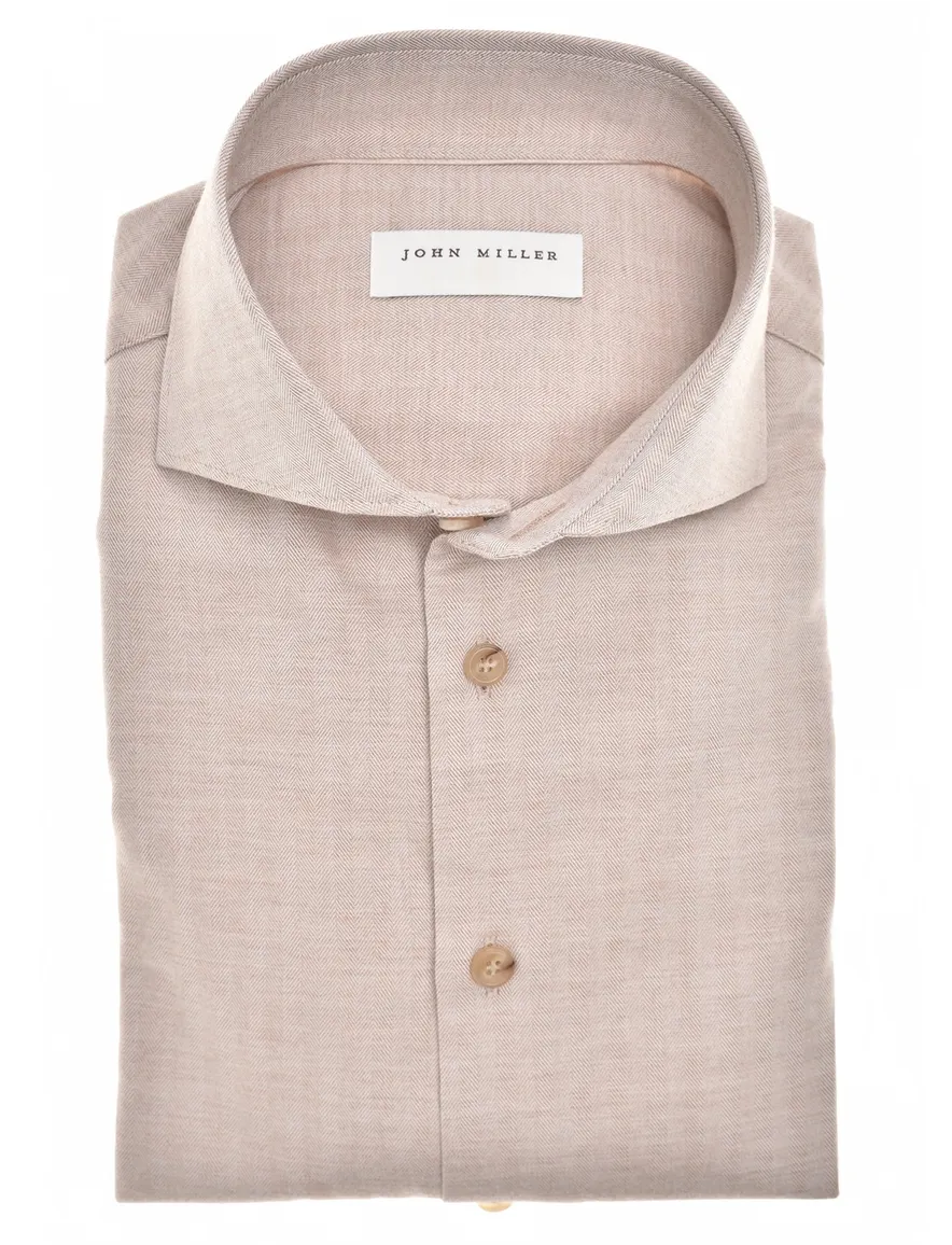 business overhemd beige John Miller