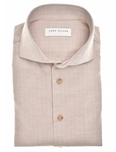 John Miller business overhemd John Miller beige