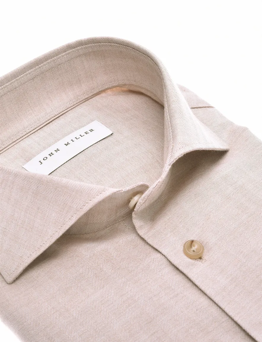 business overhemd beige John Miller