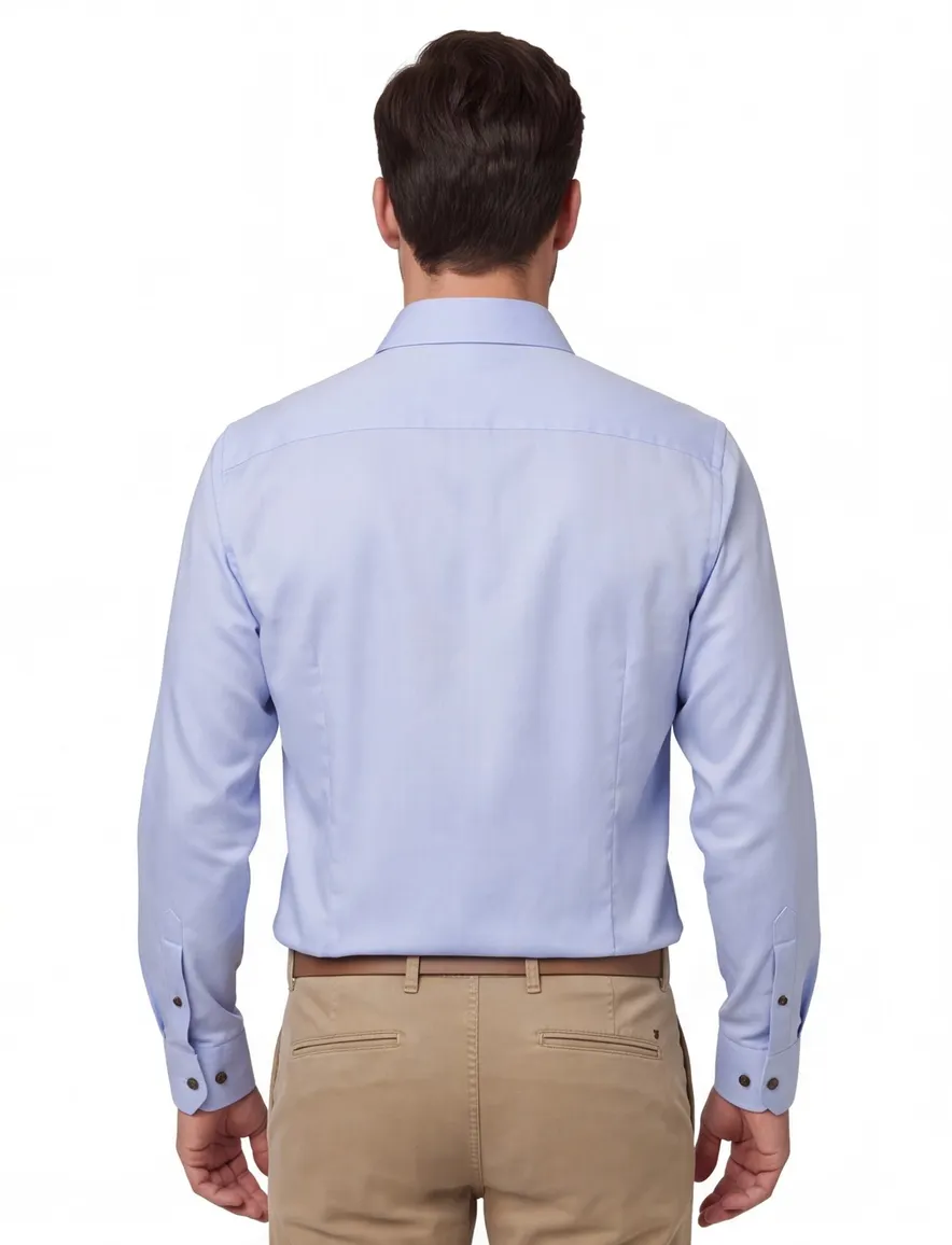 John Miller normale fit overhemd lichtblauw effen cutaway