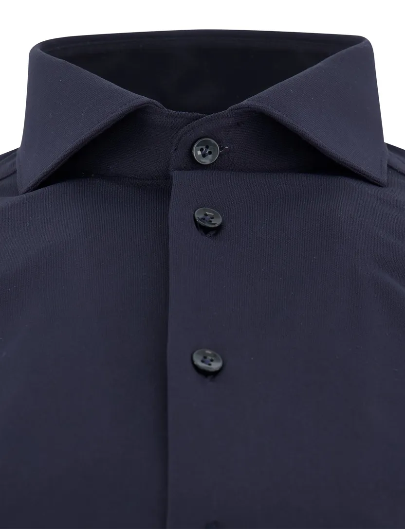 John Miller tailored fit overhemd donkerblauw