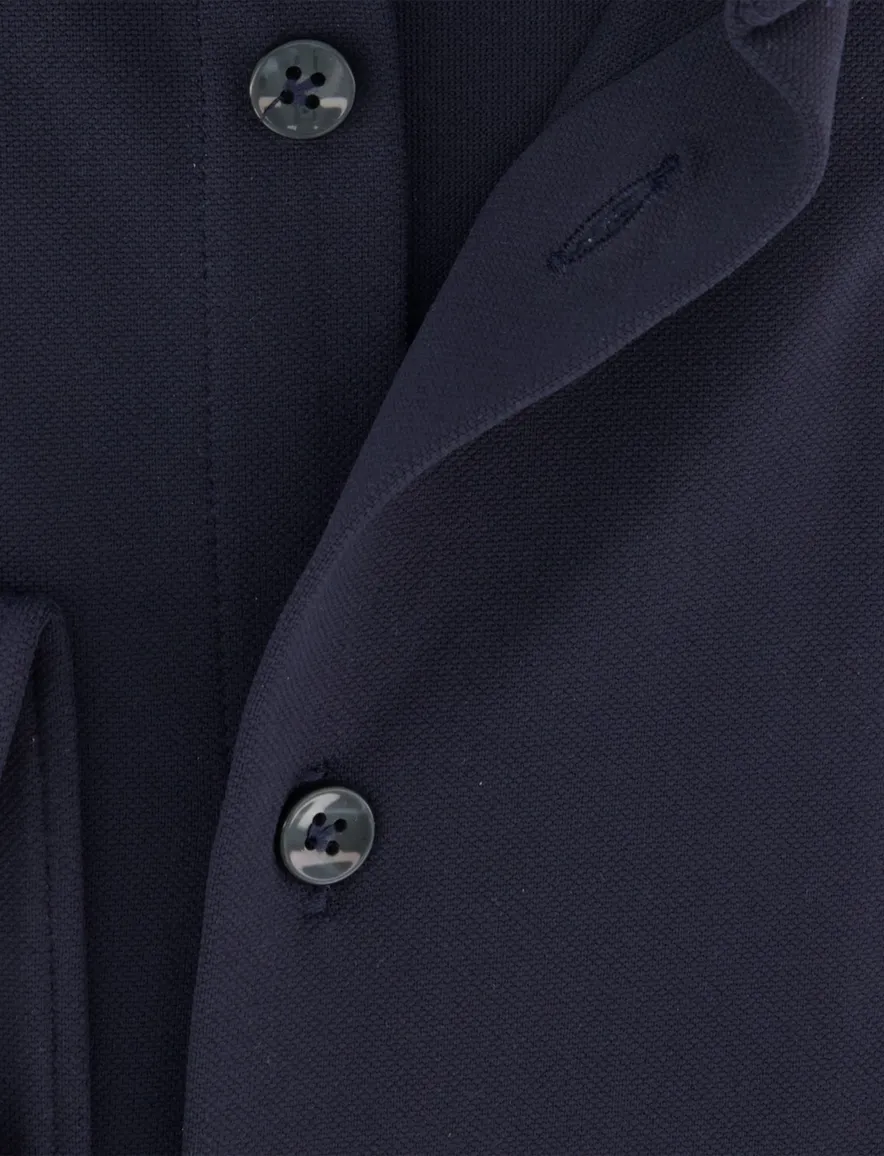 John Miller tailored fit knitted donkerblauw