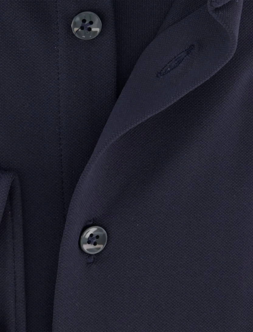 John Miller tailored fit overhemd donkerblauw