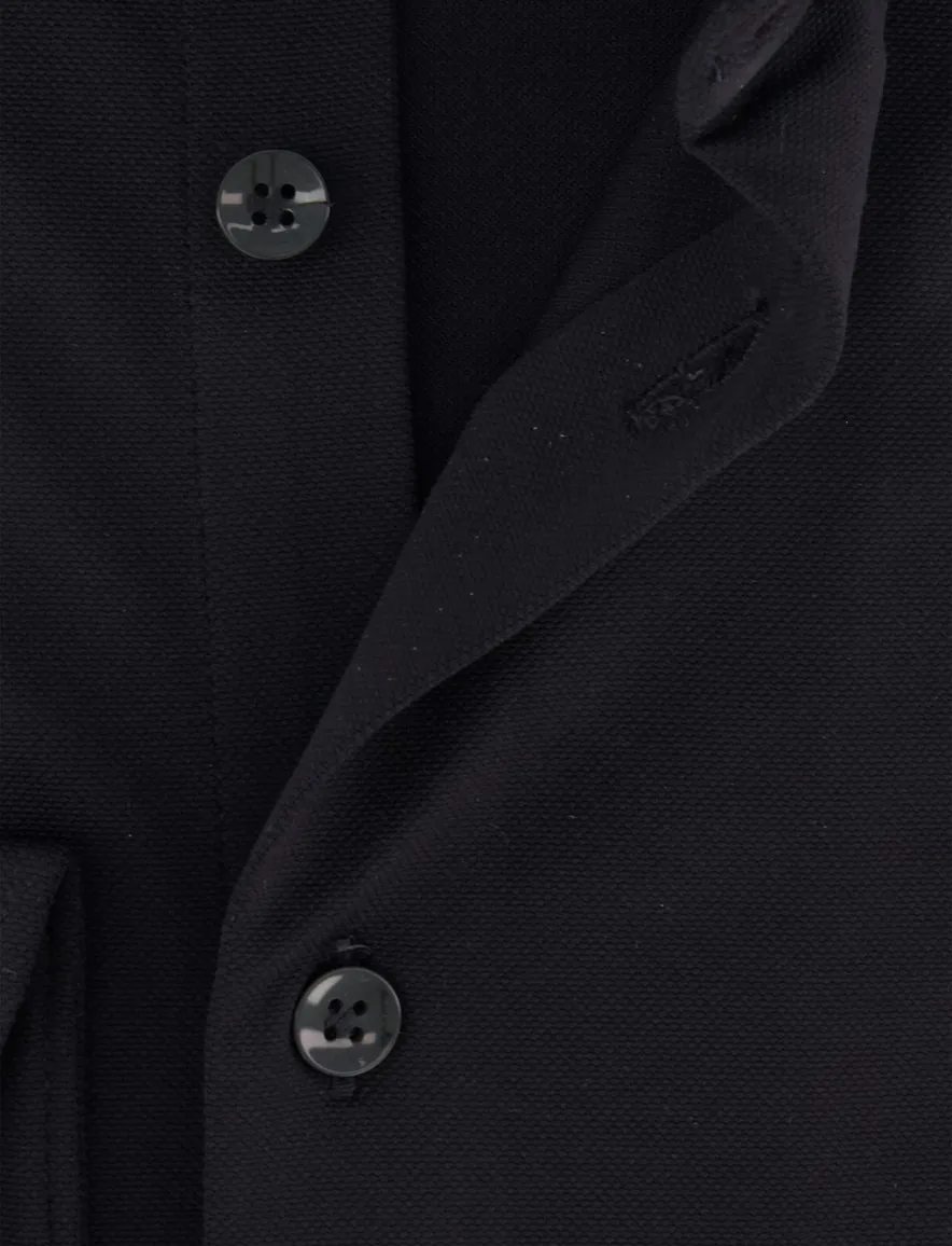 John Miller tailored fit stretch overhemd zwart