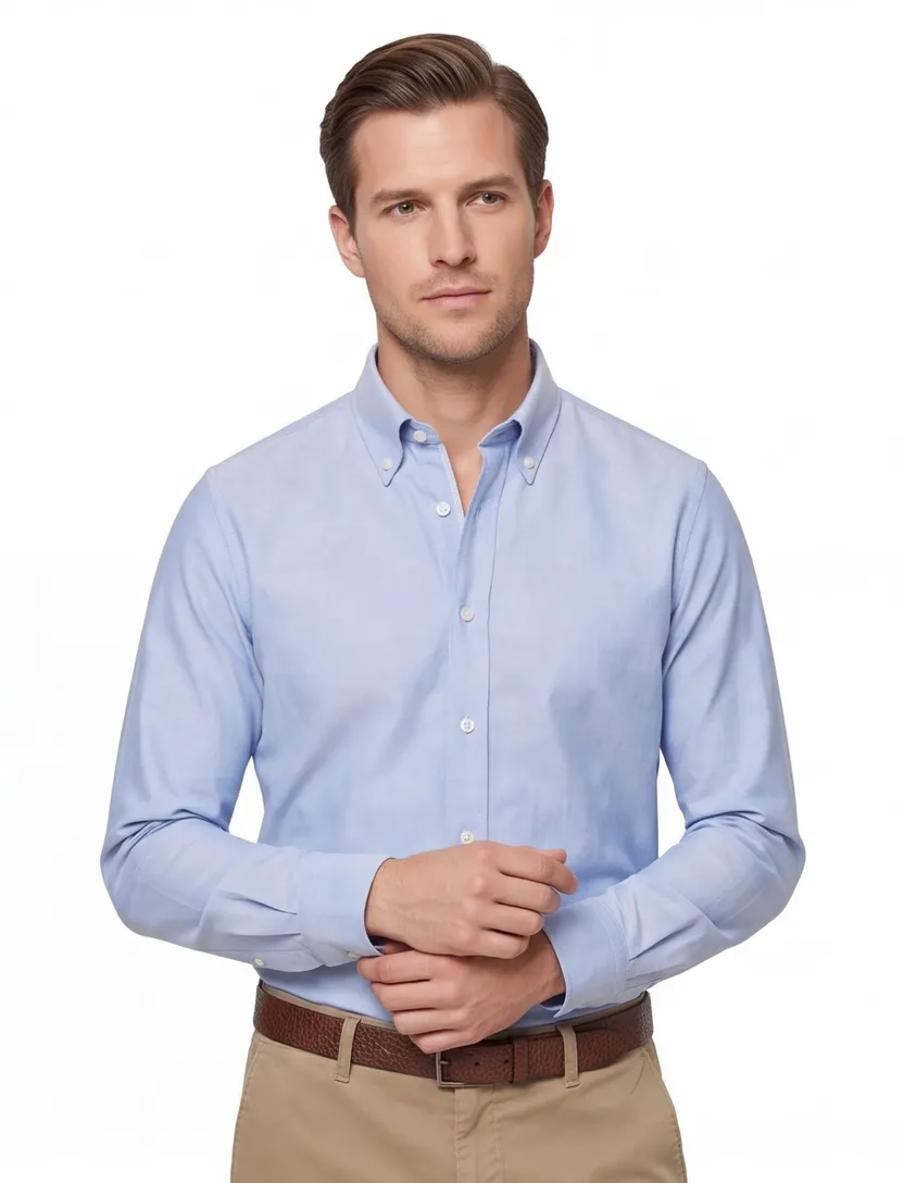 business overhemd John Miller lichtblauw