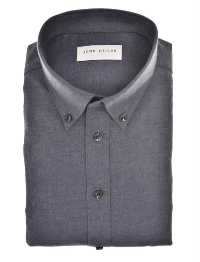 John Miller business overhemd John Miller Tailored Fit donkerblauw
