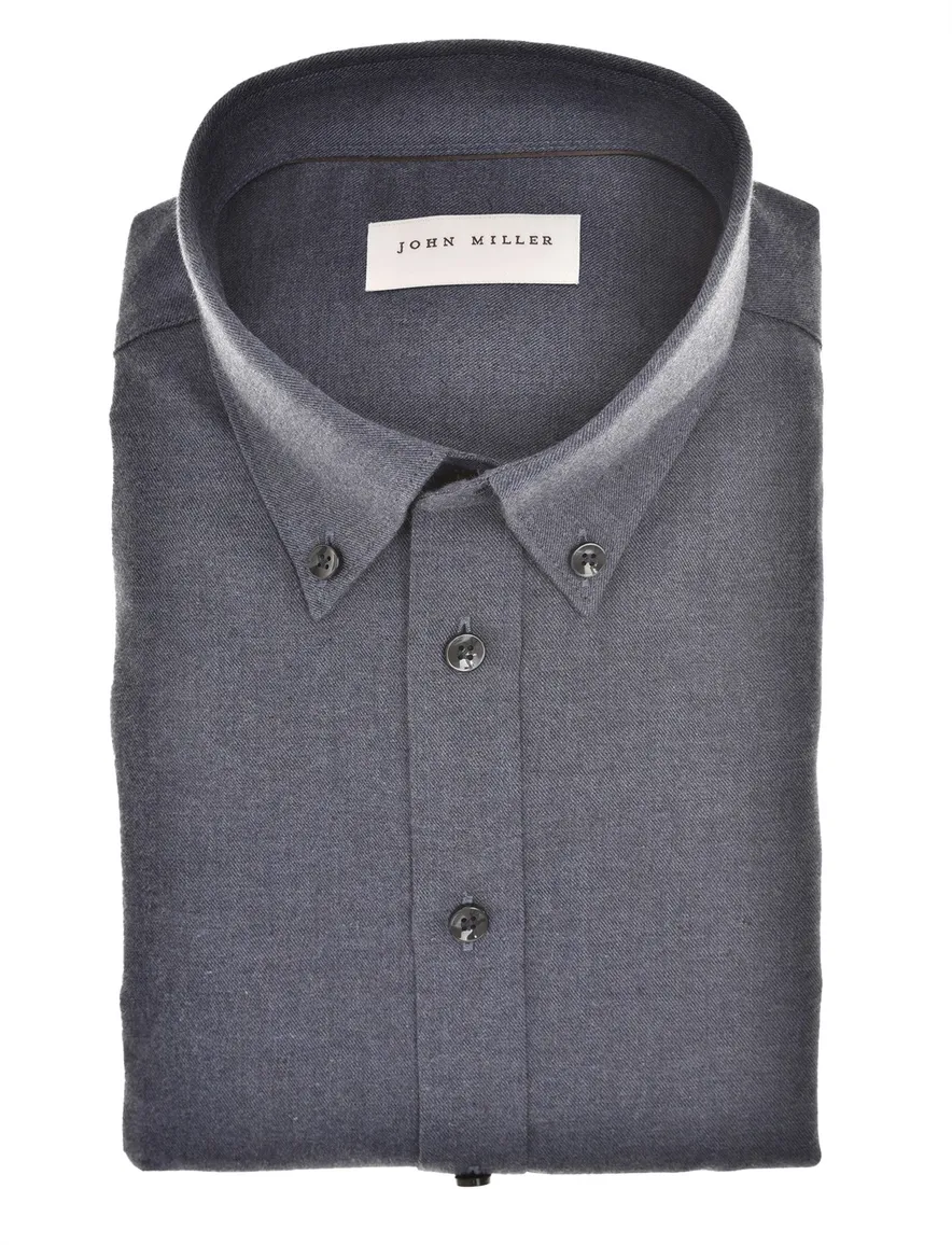 John Miller Tailored Fit business overhemd donkerblauw