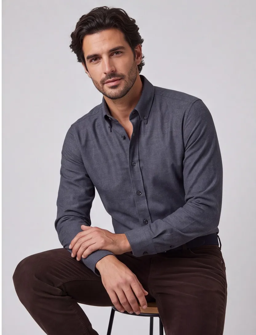 business overhemd John Miller Tailored Fit donkerblauw