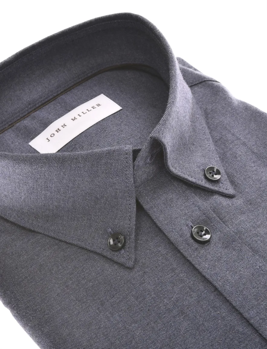 John Miller Tailored Fit business overhemd donkerblauw