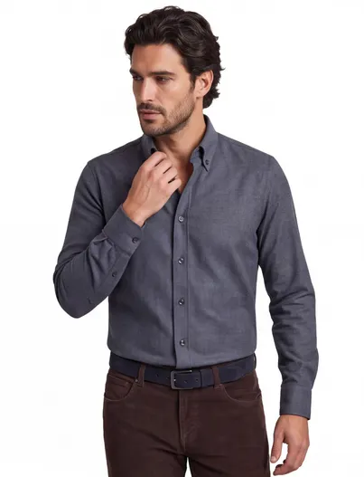 John Miller business overhemd John Miller Tailored Fit donkerblauw