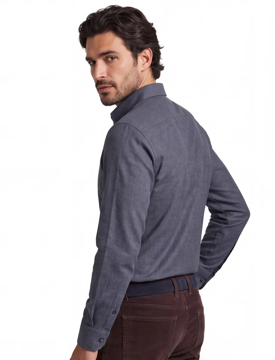 John Miller Tailored Fit business overhemd donkerblauw