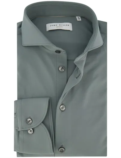 John Miller John Miller overhemd ml 7 groen