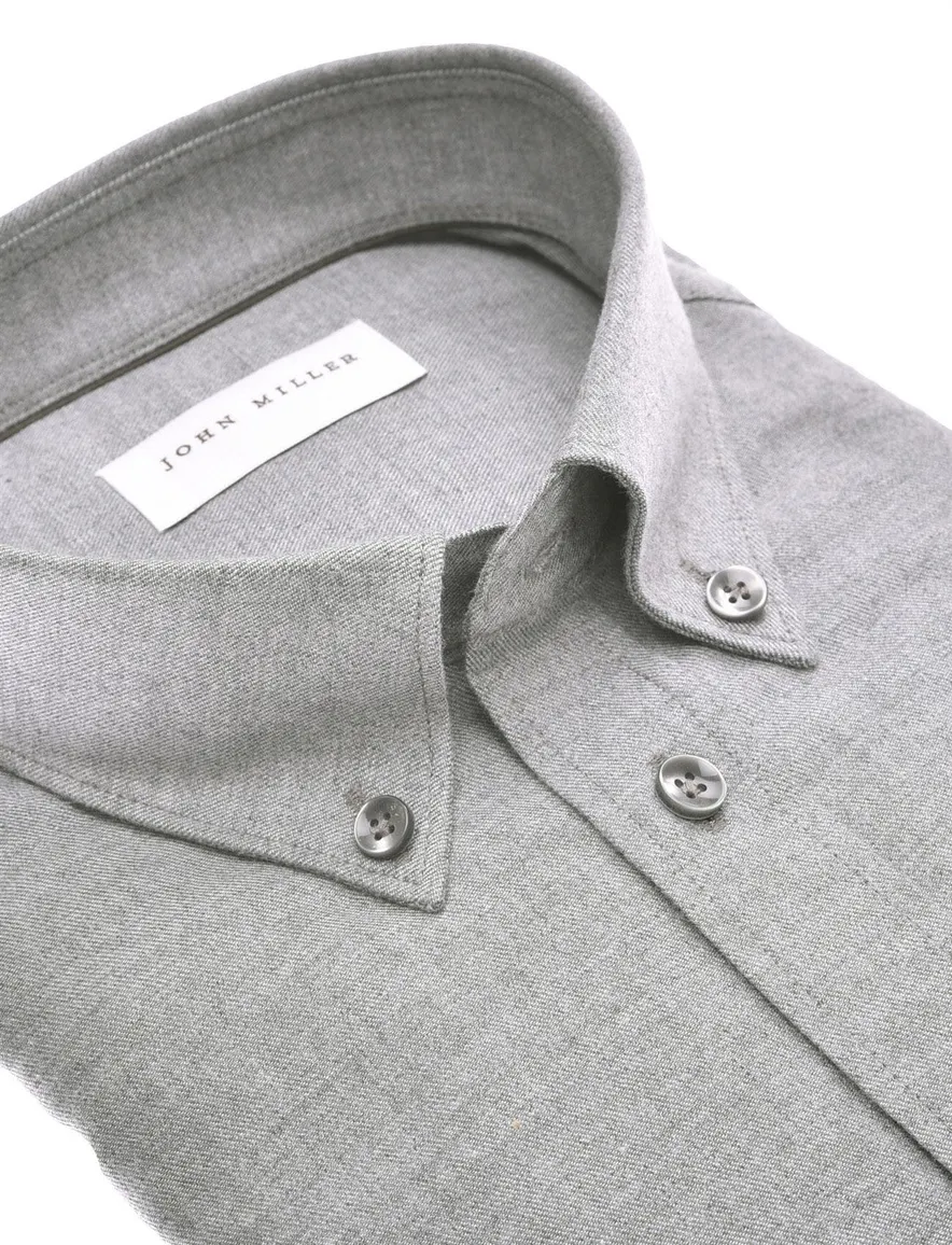 overhemd mouwlengte 7 grijs John Miller Tailored Fit - Nieuw