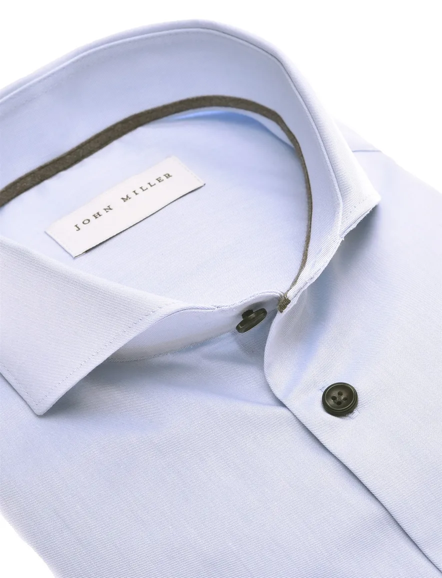 overhemd mouwlengte 7 lichtblauw John Miller Tailored Fit - Nieuw