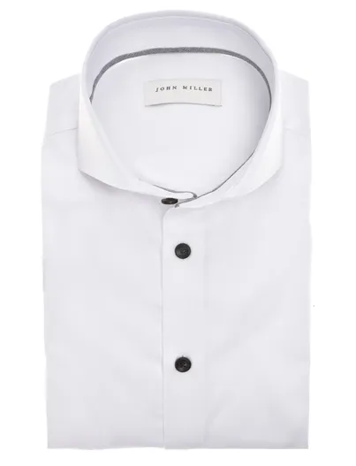 John Miller spierwit John Miller tailored fit new overhemd mouwlengte-7
