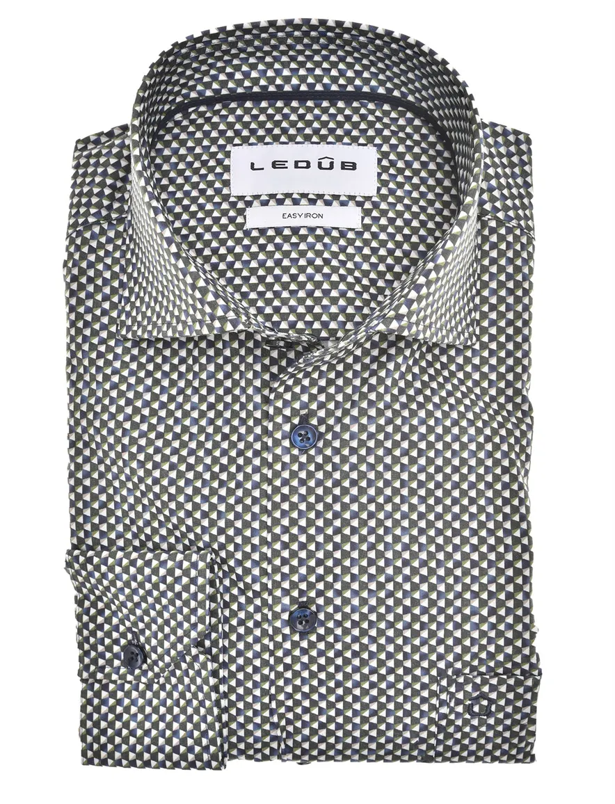 business overhemd blauw Ledub Modern Fit New
