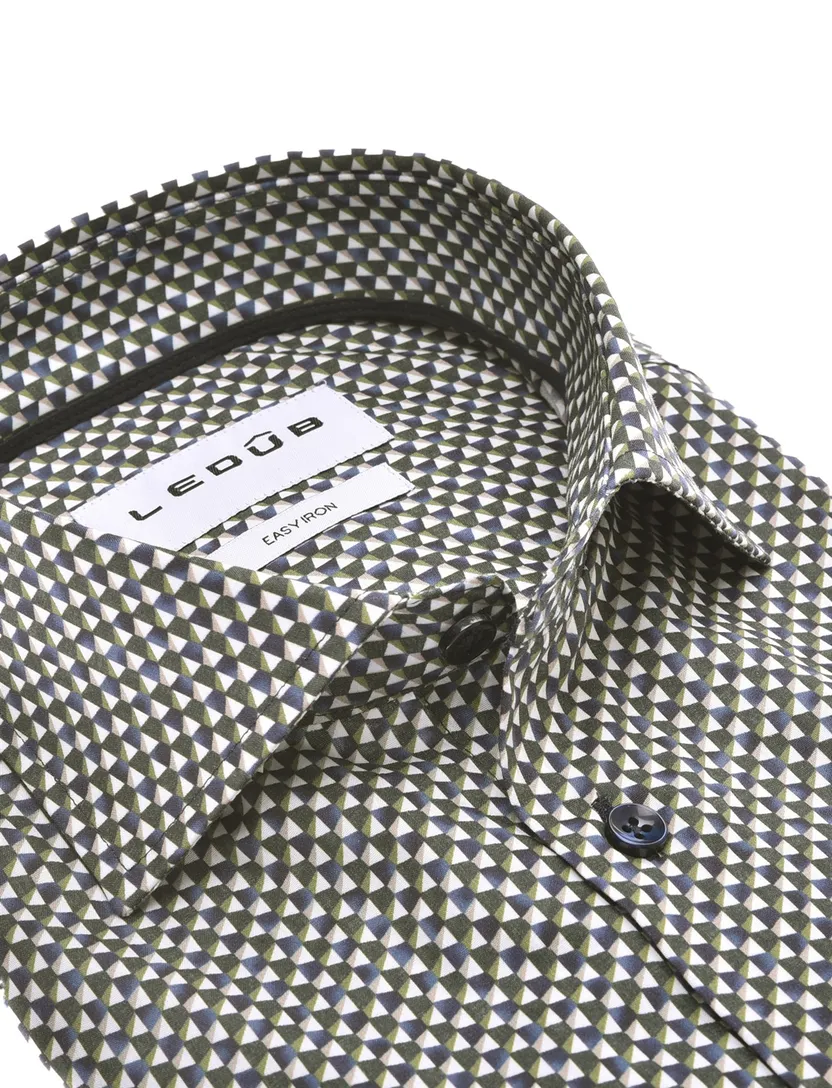 business overhemd Ledub Modern Fit New groen