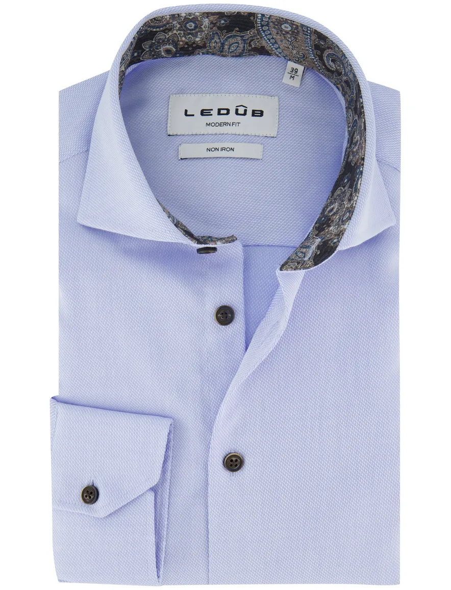 Overhemd Ledub lichtblauw Modern Fit