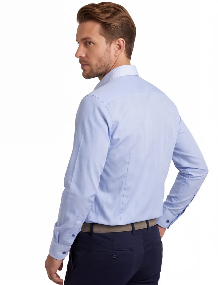 business overhemd blauw Ledub Modern Fit New