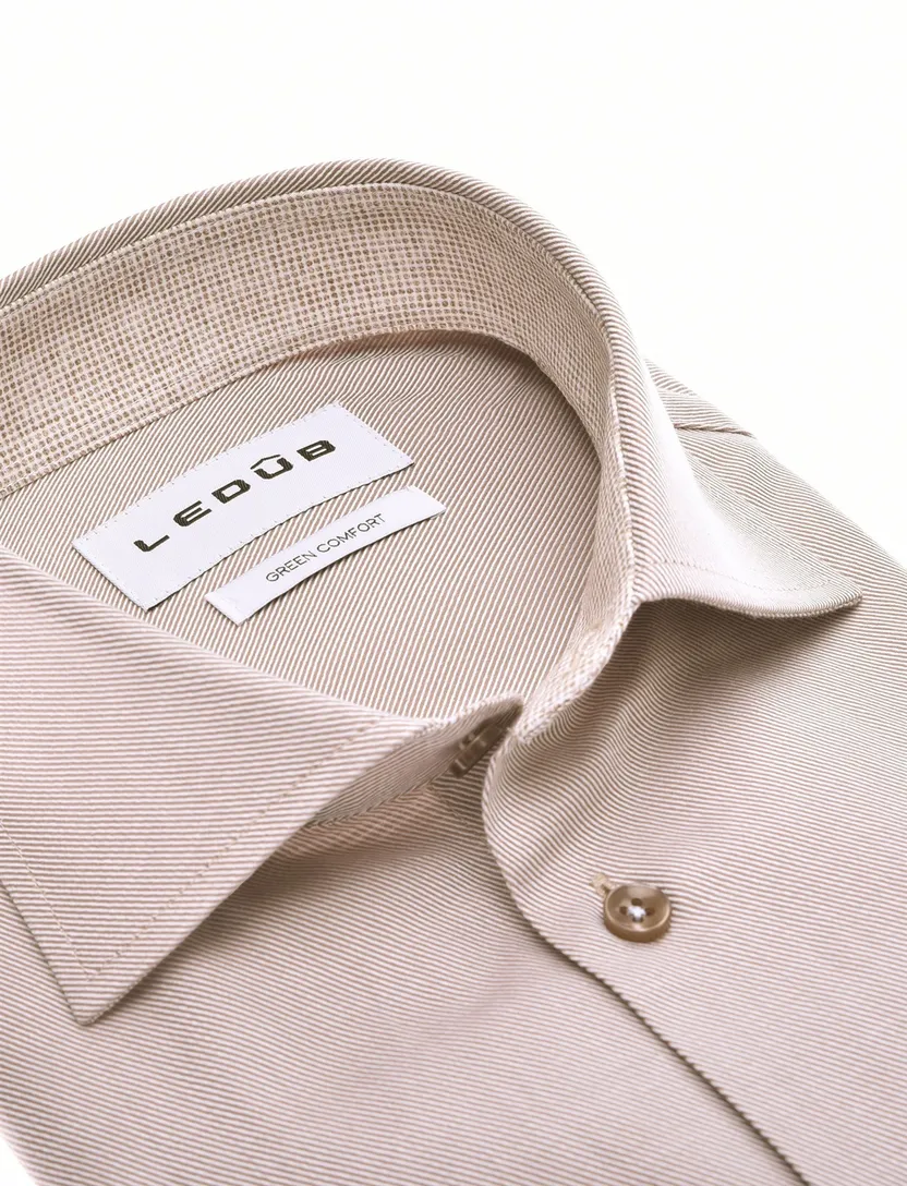 business overhemd Ledub Modern Fit New roze effen