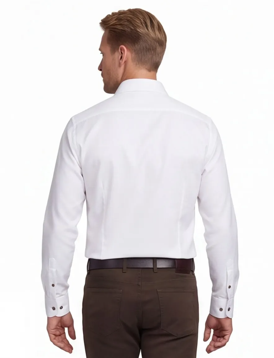 business overhemd wit Ledub Modern Fit New