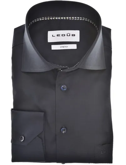 Ledub business overhemd Ledub Modern Fit New navy effen