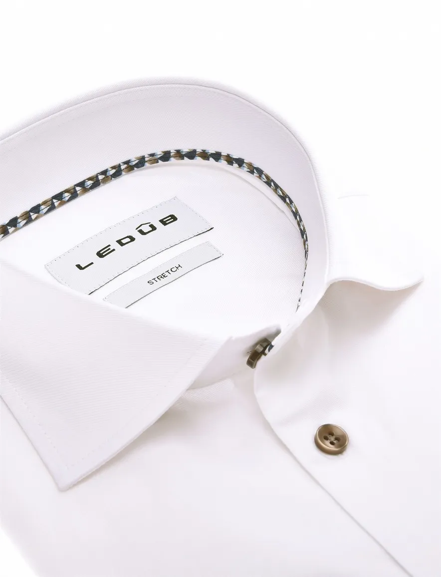 business overhemd wit Ledub Modern Fit New