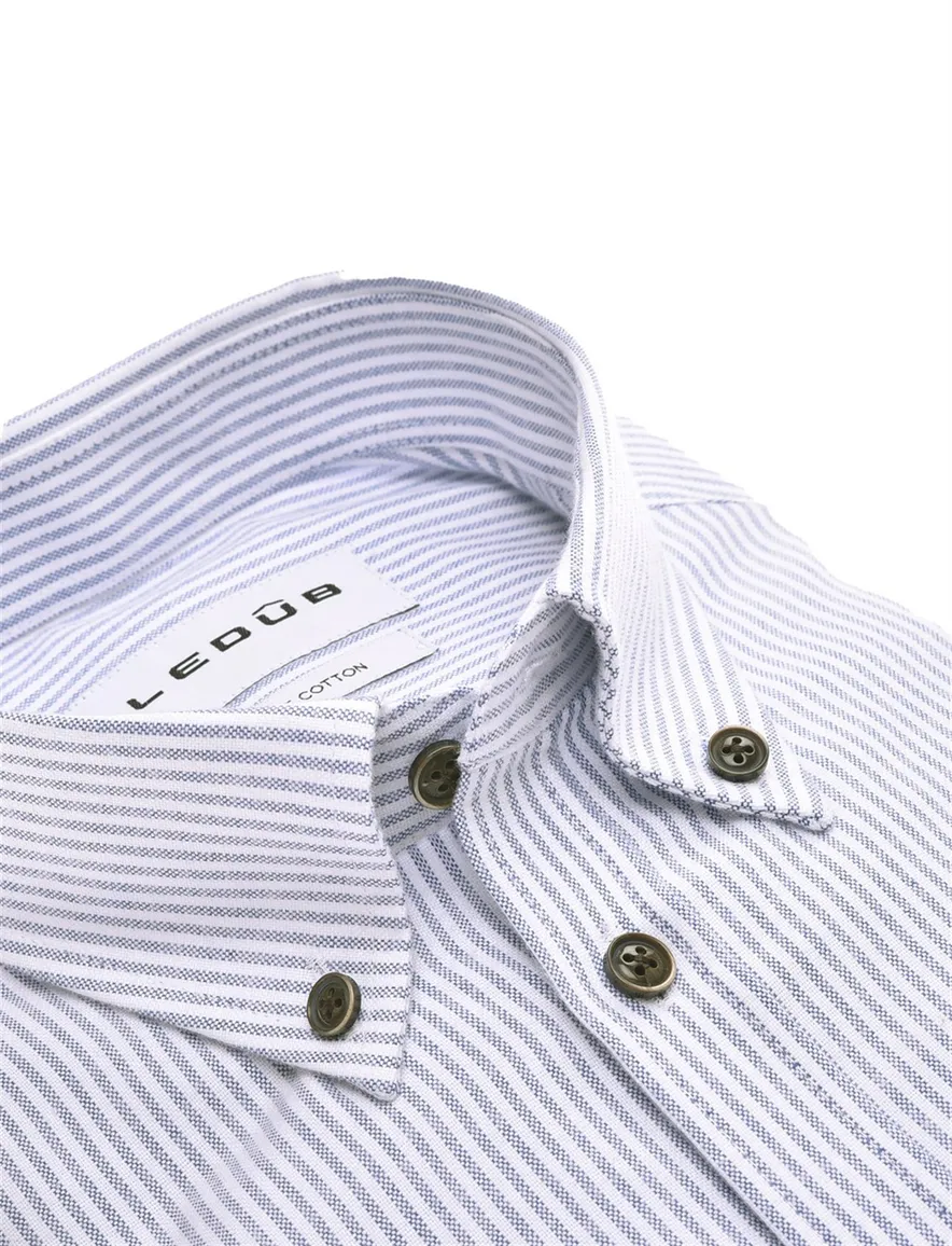 business overhemd blauw Ledub Modern Fit New