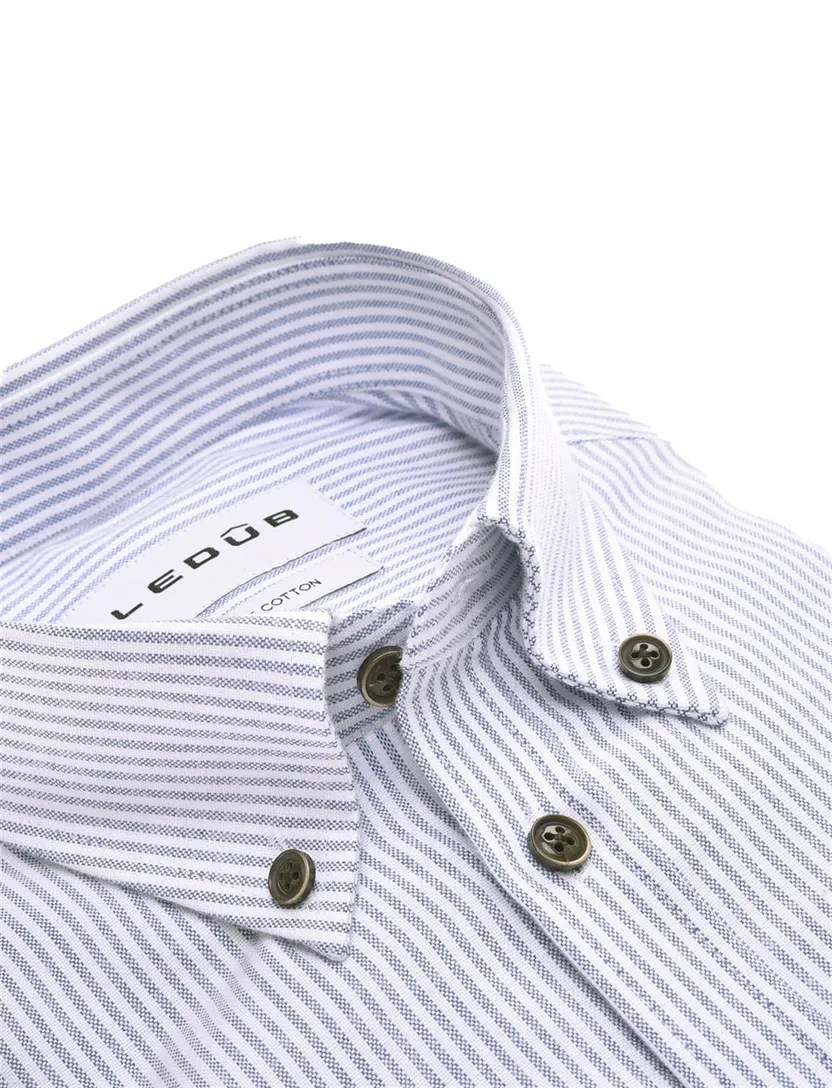 Zakelijk overhemd Ledub Modern Fit New blauw