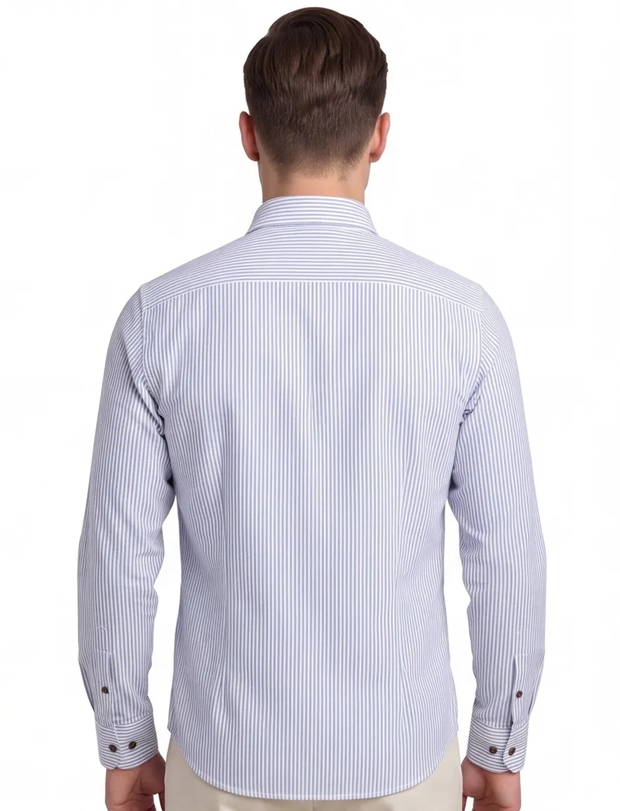 business overhemd blauw Ledub Modern Fit New