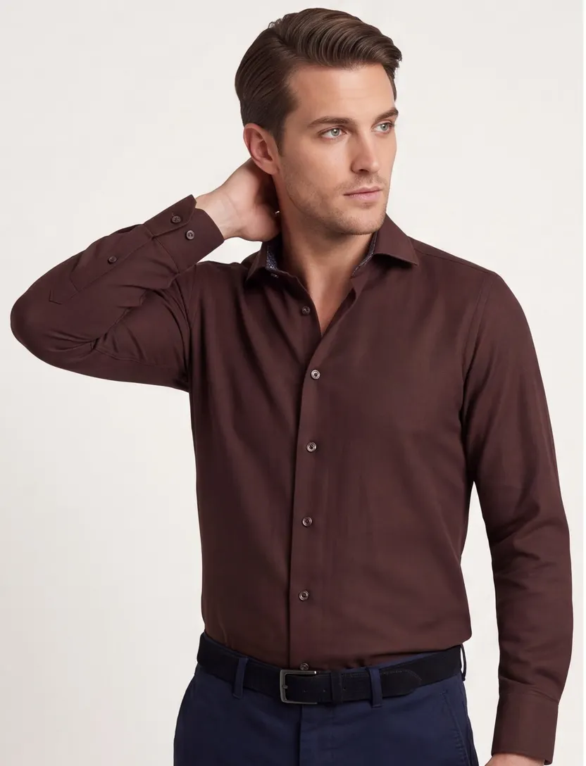 Overhemd Ledub Modern Fit strijkvrij