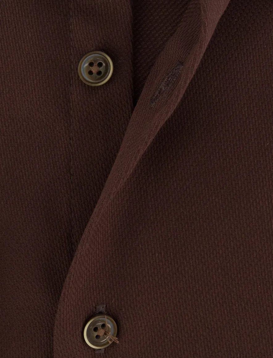 Ledub overhemd Modern Fit bruin