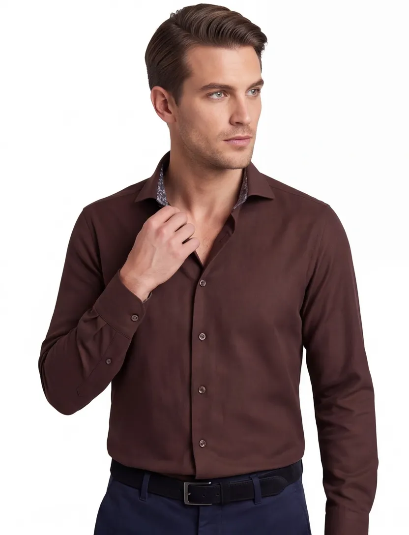 Overhemd Ledub Modern Fit strijkvrij