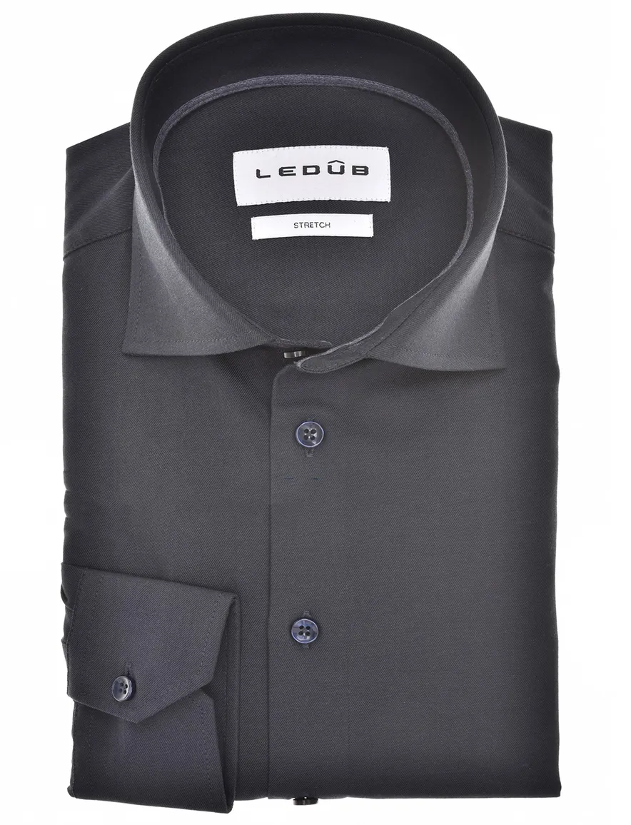 Ledub overhemd stretch grijs