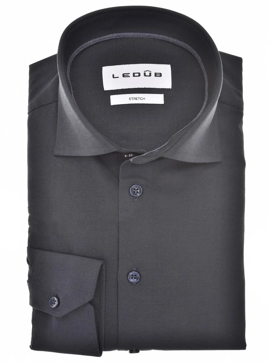 Ledub overhemd stretch grijs