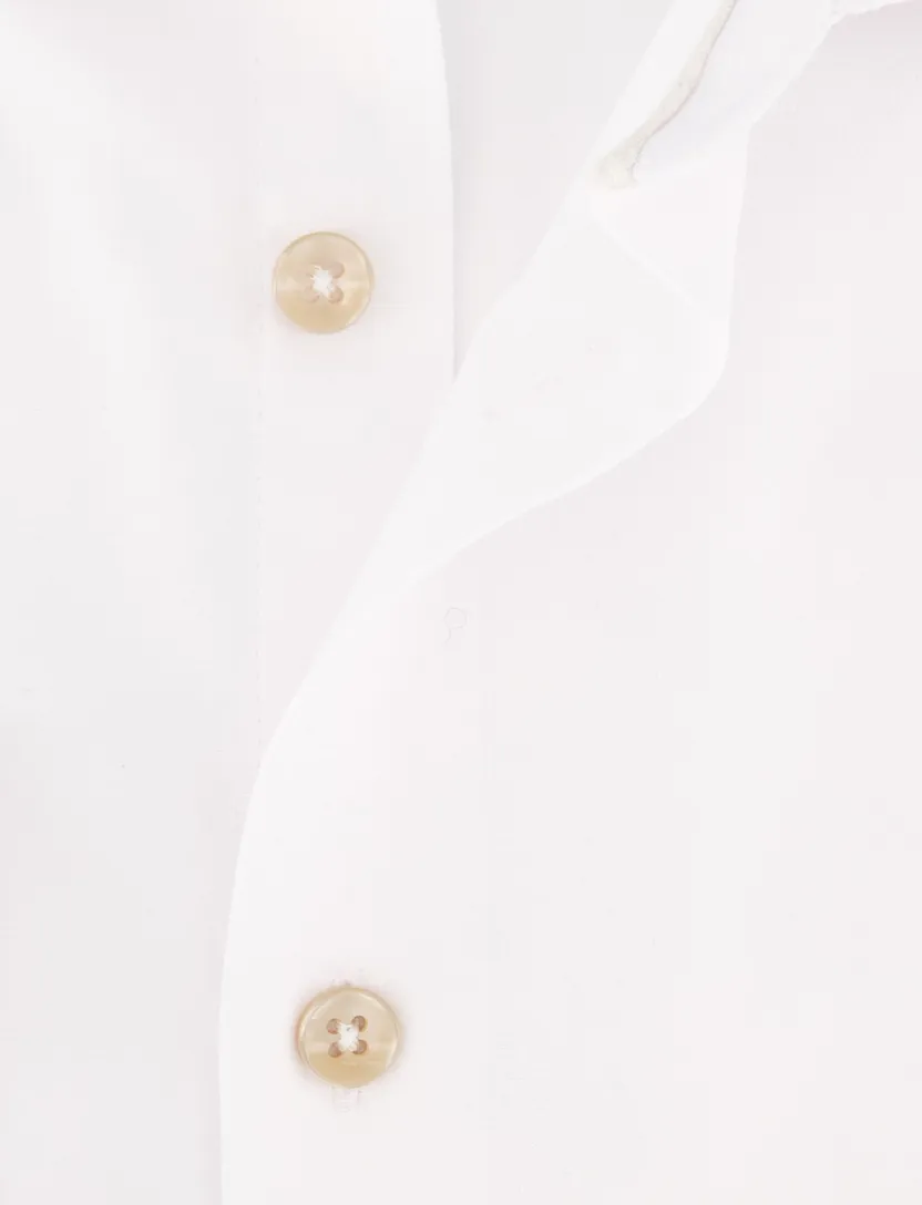 Ledub modern fit stretch overhemd wit katoen