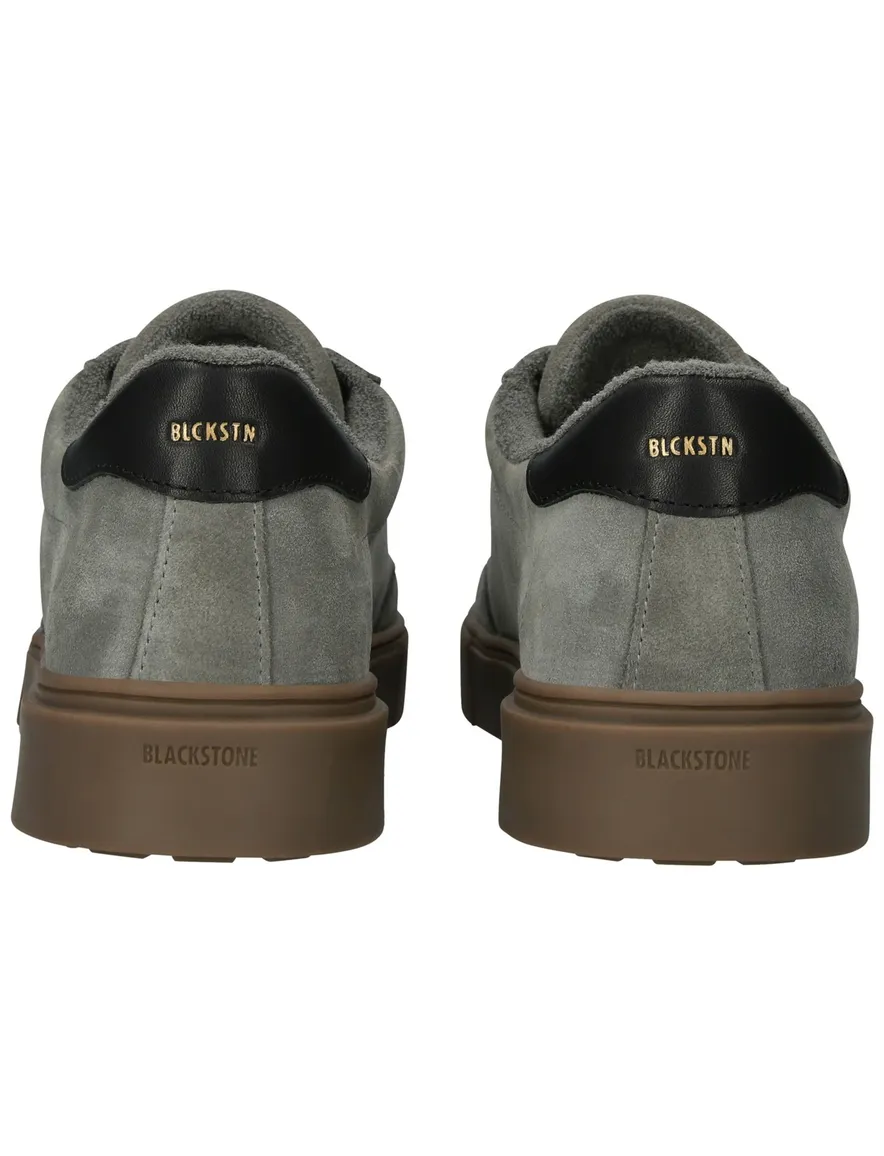 Blackstone sneakers grijs effen suede, leer en rubber