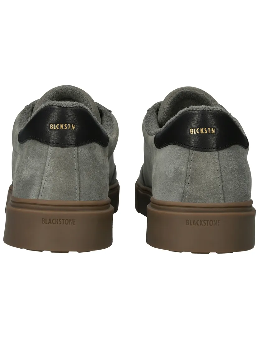 lage sneakers Blackstone grijs suede, rubber en leer