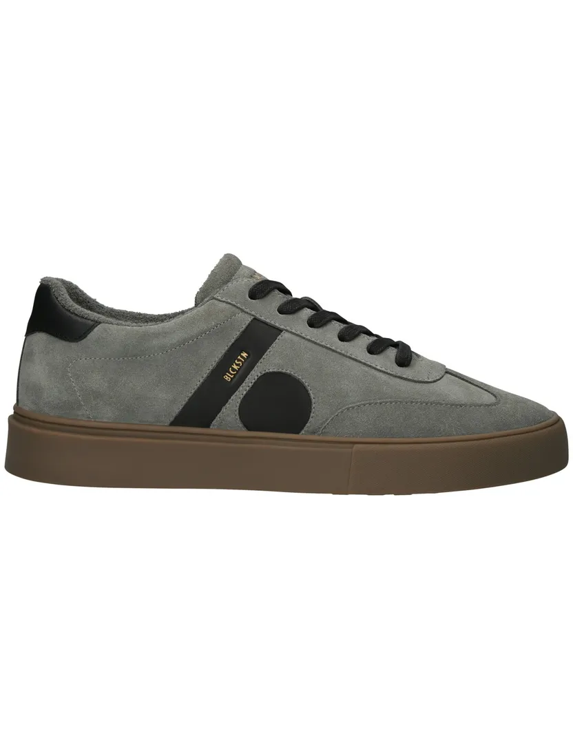 lage sneakers Blackstone grijs suede, rubber en leer