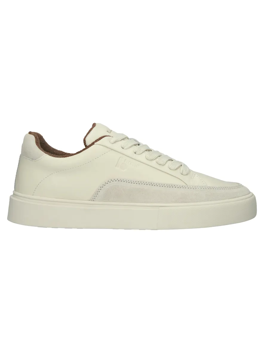 Blackstone sneakers in creme leer