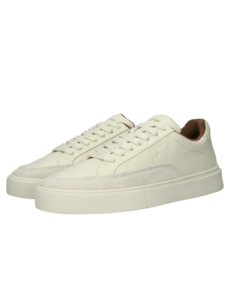 Blackstone sneakers in creme leer