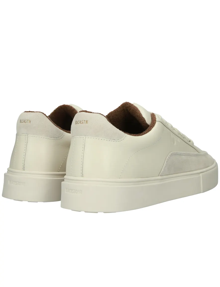 Blackstone sneakers in creme leer