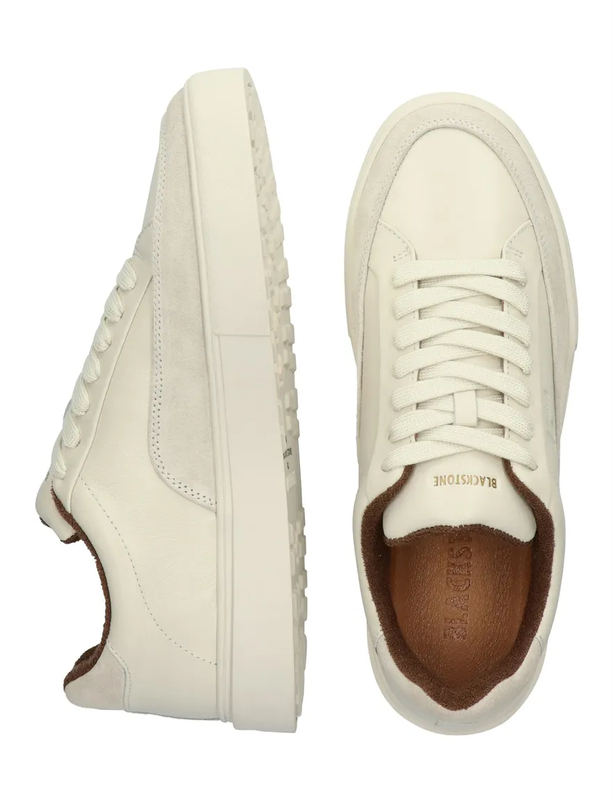 Blackstone sneakers in creme leer