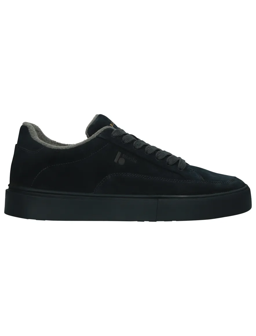Blackstone lage sneakers donkerblauw navy suede en leer