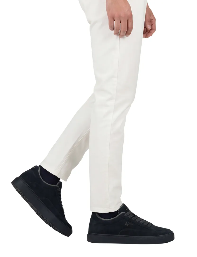 sneakers Blackstone donkerblauw effen suede, leer en rubber