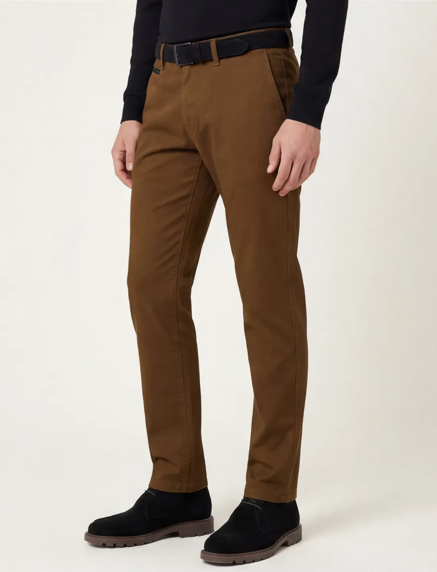Gardeur modern fit benny-3 pantalon bruin